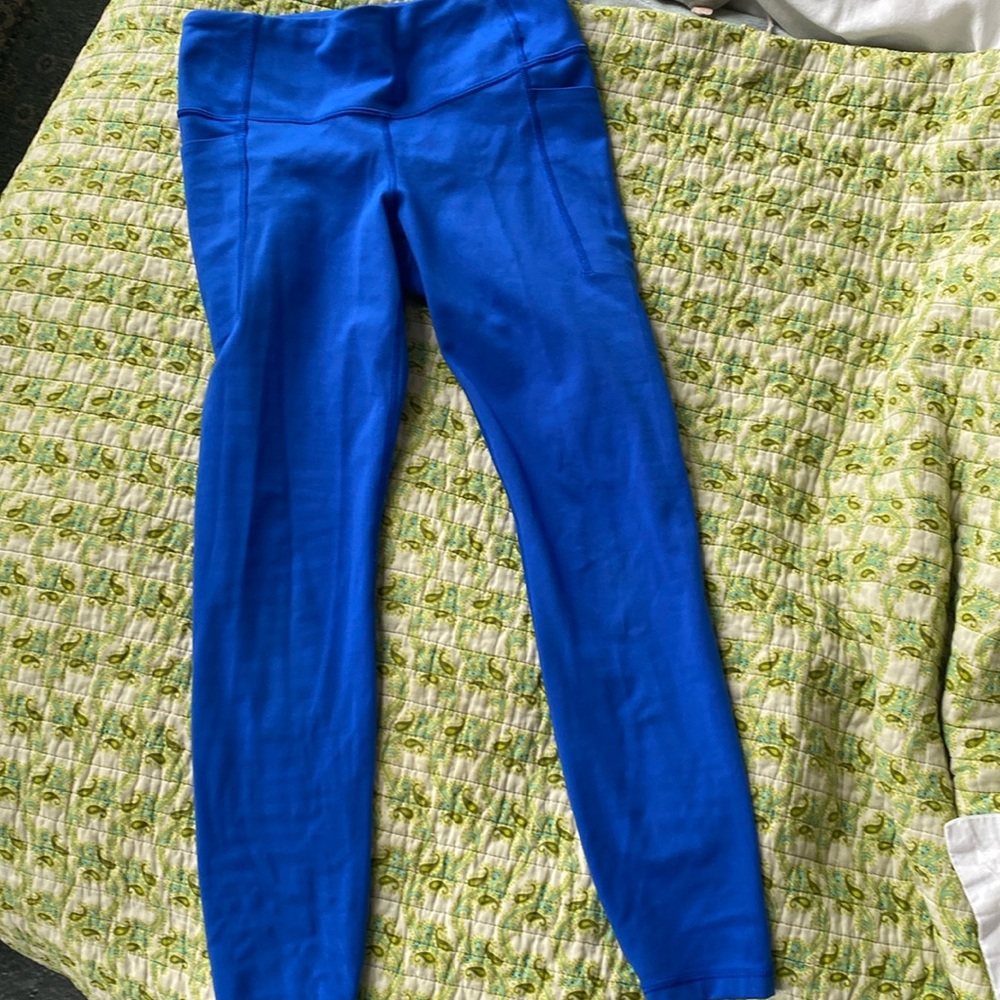 Gap leggings yoga pants xs petite cobalt blue